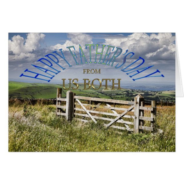 Van ons beiden, een Vaderdag-landschap met een poo (Voorkant Horizontaal)