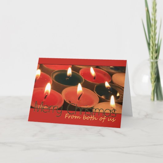 Van ons beiden... kerstkaart feestdagen kaart (Voorkant)