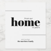 Van ons huis naar uw Sticker (Enkel label)