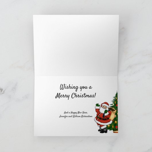 Van ons huis tot aan uw prettige kerstfeestdag feestdagen kaart (Binnen)