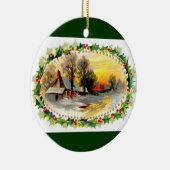 Van ons Huis tot uw kerstversiering Keramisch Ornament (Rechts)