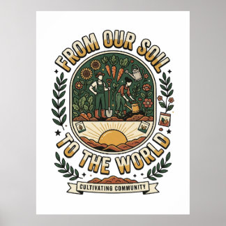 Van onze bodem tot de wereld poster