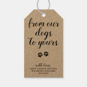 Van onze Dogs Biscuit Bar Dog Treat Wedding Favor Cadeaulabel