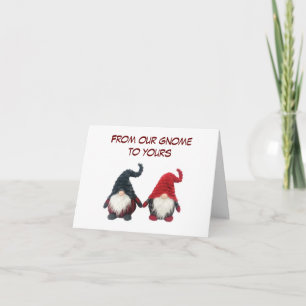 VAN "ONZE GNOME" NAAR "UW GNOME" OP CHRISTMAS-KAAR KAART