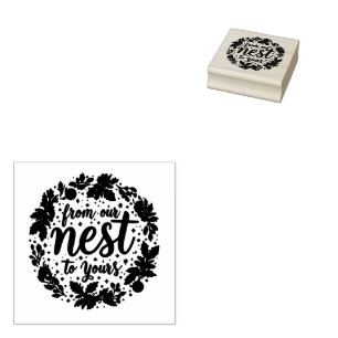 Van onze Nest naar die van jou Kerstmis Rubberstempel