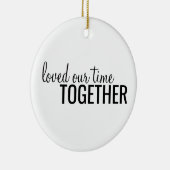 Van onze tijd samen 2021 gepersonaliseerd keramisch ornament (Rechts)