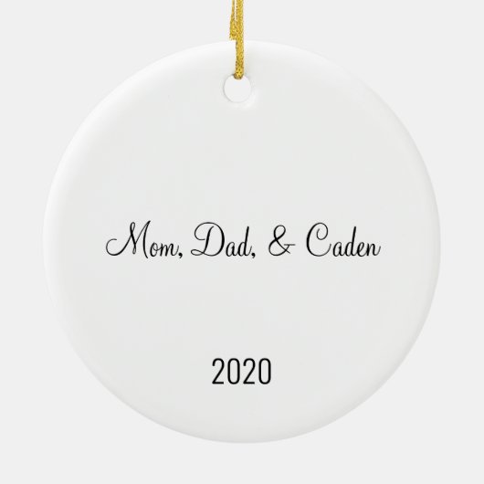 Van onze tijd samen 2021 gepersonaliseerd keramisch ornament (Achterkant)