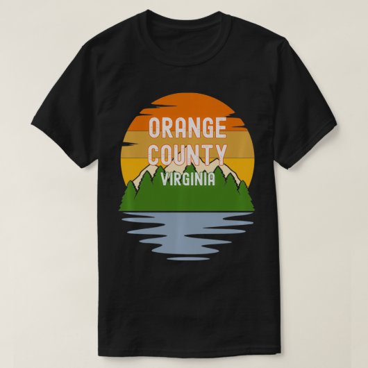 Van Oranje County Virginia  Sunset Pullove T-shirt (Design voorkant)