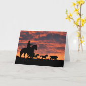 Van over de Kaart van de Verjaardag van de Cowboy (Gele Bloem)