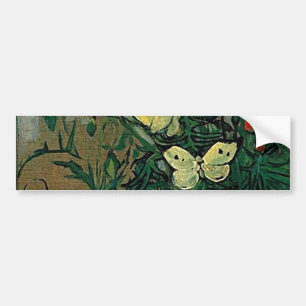 Van papavers en van Vlinders (F748) Van Gogh het Bumpersticker