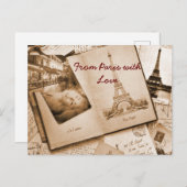 Van Parijs met liefde Briefkaart (Voorkant / Achterkant)