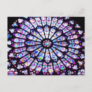 Van Parijs voorzien glas Notre Dame - het Venster  Briefkaart