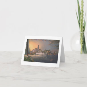 Van Paul McGehee de "Oud Baltimore bij Schemering" Kaart