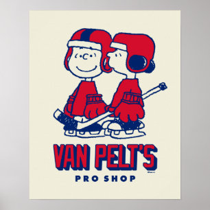 Van Pelt's Hockey Club Pro Shop Pattern Poster