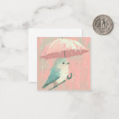 Van plassen tot pagina's, vogelverbeelding notitiekaartje (Voorkant / Achterkant in situ)