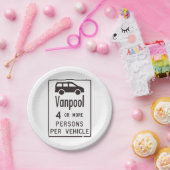 Van-poolteken Papieren Bordje (Feest)