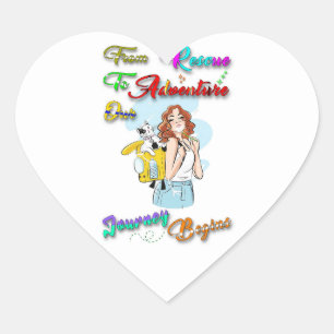 Van redding tot avontuur Onze reis begint met pote Hart Sticker