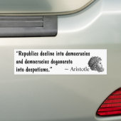 Van Republiek tot Despotisme Bumpersticker (Op auto)