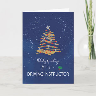 Van rijinstructeur kerstboom op marine kaart