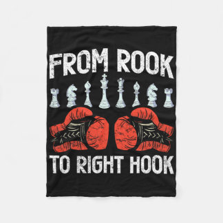 Van Rook naar Right Hook Chess Boxing Fusion Fleece Deken