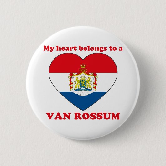 Van Rossum Ronde Button 5,7 Cm (Voorkant)