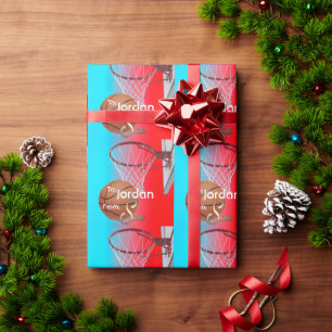 Van Santa Basketball Cadeaupapier