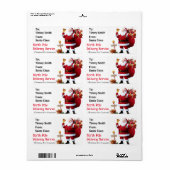 Van Santa Claus Personaliseer de naam van het kind Etiket (Full Sheet)