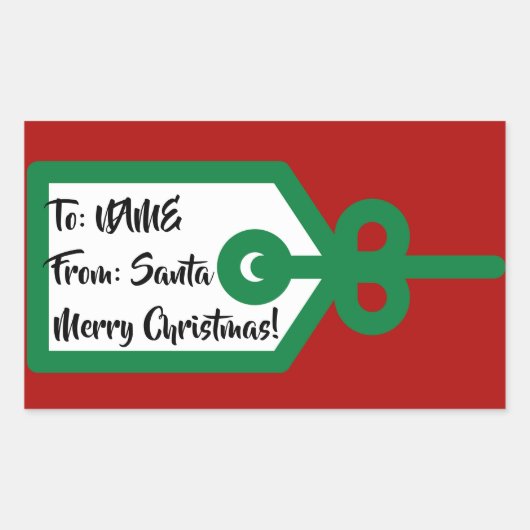 Van Santa Gift Label (Voorkant)