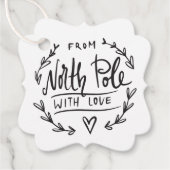 Van Santa met liefde Noordpool cadeau Bedankjes Labels (Voorkant)