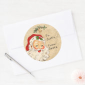  Van Santa naar kind cadeau kerst Ronde Sticker (Envelop)