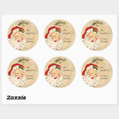  Van Santa naar kind cadeau kerst Ronde Sticker (Vel)