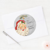  Van Santa naar kind cadeau kerst Ronde Sticker (Envelop)