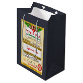 Van Santa North Pole Express Stout of Braaf Medium Cadeauzakje (Voorkant Gekanteld)