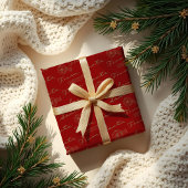 Van Santa Post Pakket rood & goud Cadeaupapier