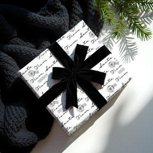 Van Santa  Post Parcel Wit Cadeaupapier