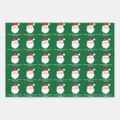 Van Santa Schattige Custom Green Kinder Kerst Inpakpapier Vel (Voorkant)