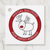 Van Santa Speciale Levering Gepersonaliseerd Bedankjes Labels (Voorkant)