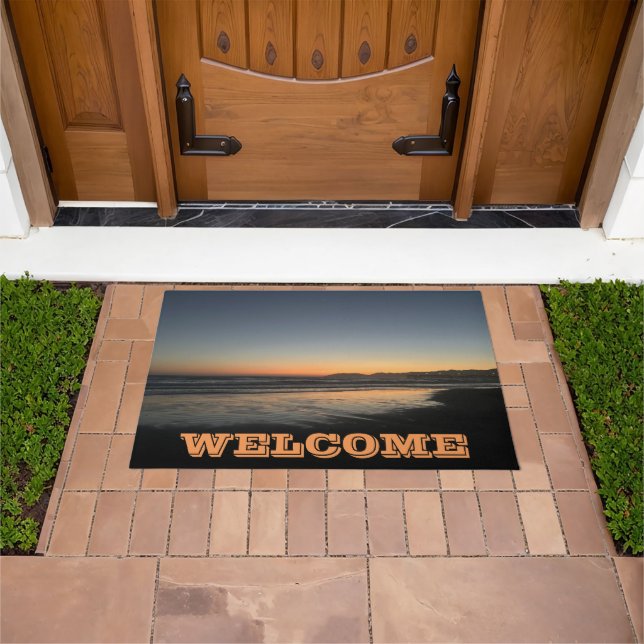 Van schemering tot schemering bij het Beach Photo  Deurmat (Buiten)