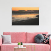 Van schemering tot schemering op het strand Foto a Canvas Afdruk (Insitu (Woonkamer))
