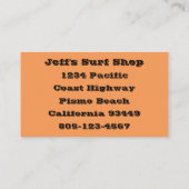 Van schemering tot schemering op het strand Foto a Visitekaartje (Achterkant)