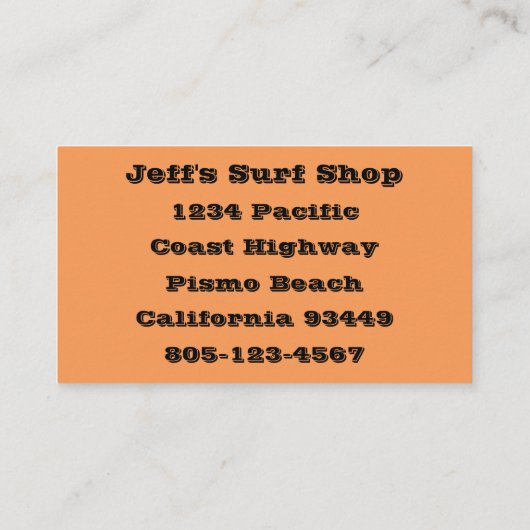 Van schemering tot schemering op het strand Foto a Visitekaartje (Achterkant)