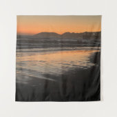 Van schemering tot schemering op het strand Foto a Wandkleed (Voorkant)