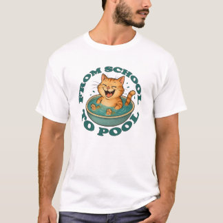 Van school naar zwembad t-shirt