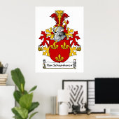 Van Schoonhoven Family Crest Poster (Thuiskantoor)