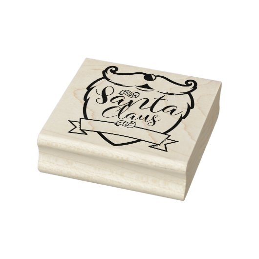 Van Sinterklaas | Fun Santa Beard Brush Script Rubberstempel (Stempel)