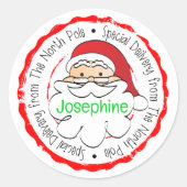 Van Sinterklaas Schattigee speciale levering Kinde Ronde Sticker (Voorkant)