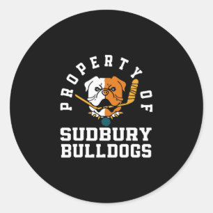 Van Sudbury Bulldog Plezier 1 Ronde Sticker