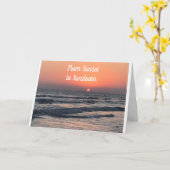 VAN SUNSET NAAR SUNDOWN HAPPY *BIRTHDAY* KAART (Gele Bloem)