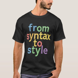 Van syntaxis tot stijl – Coderings- en ontwerp typ T-shirt