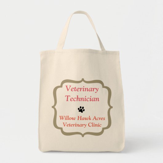 Van Technologie/het kliniek-Tan van de dierenarts Tote Bag (Voorkant)